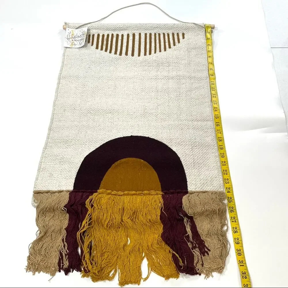 CONCEPTS IN TIME Waterfall Fringe Woven Tapestry